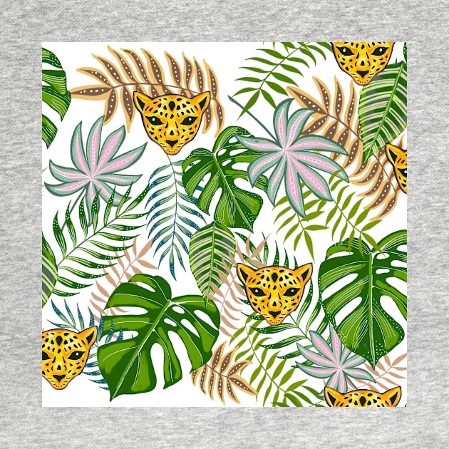 Tropical leopard print by Papergrape